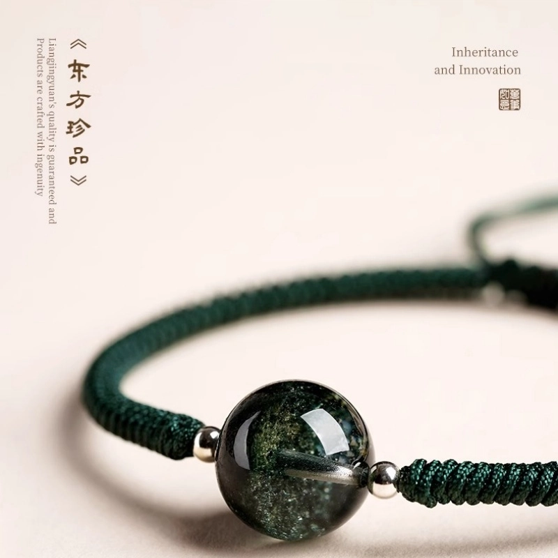 亮晶缘 【八方来财】聚宝盆财源广进 微观世界 招财进宝做个富婆 水逆退散 新中式高级经典小众设计串珠天然 绿幽灵 手绳 男女同款情侣款