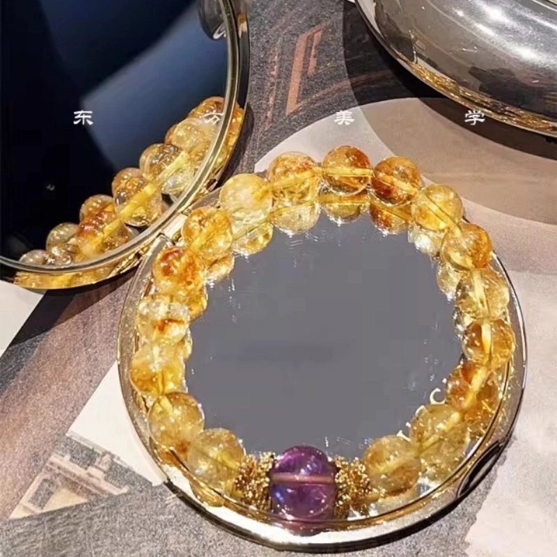 亮晶缘 【财运亨通】招财进宝时来运转八方来财招财转运事业串珠 小众寓意转运暴富 好运天然 黄水晶 手串 男女同款情侣款