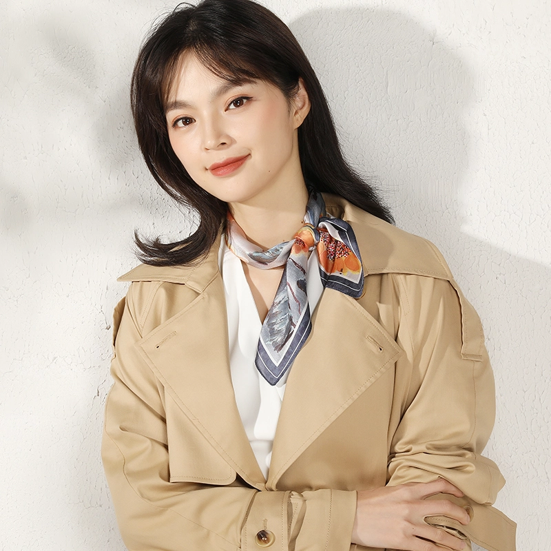 杭丝路 小方巾真丝素绉缎 丝巾 女款
