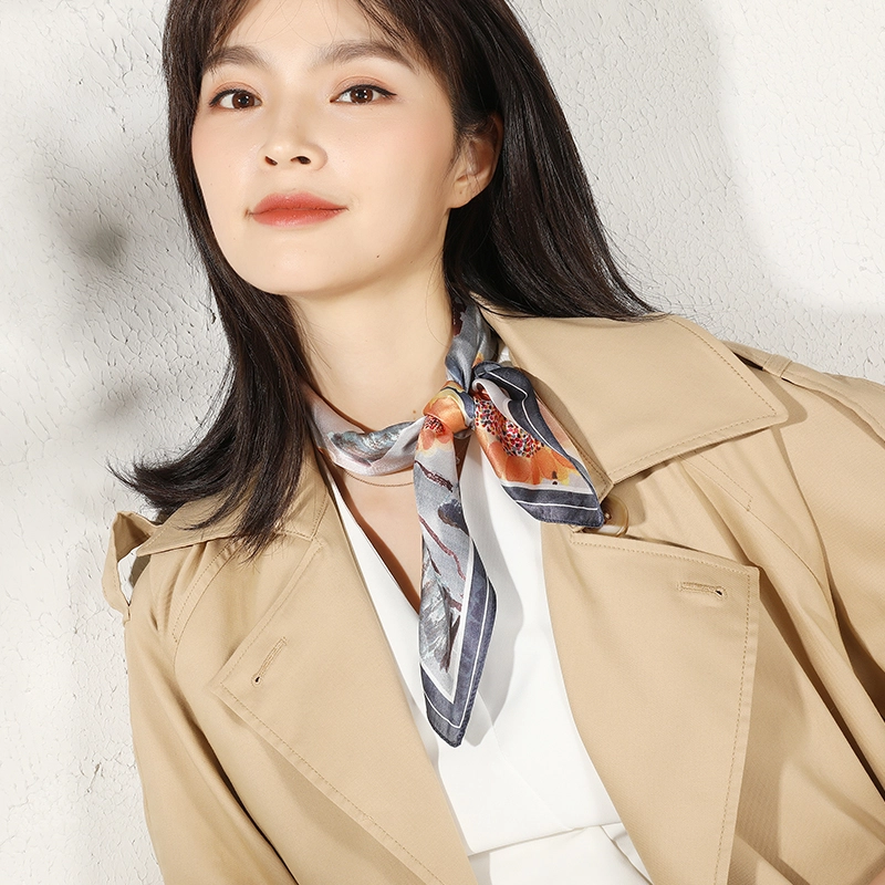 杭丝路 小方巾真丝素绉缎 丝巾 女款