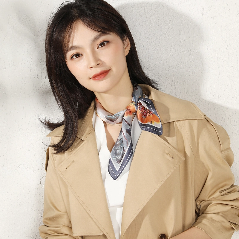 杭丝路 小方巾真丝素绉缎 丝巾 女款