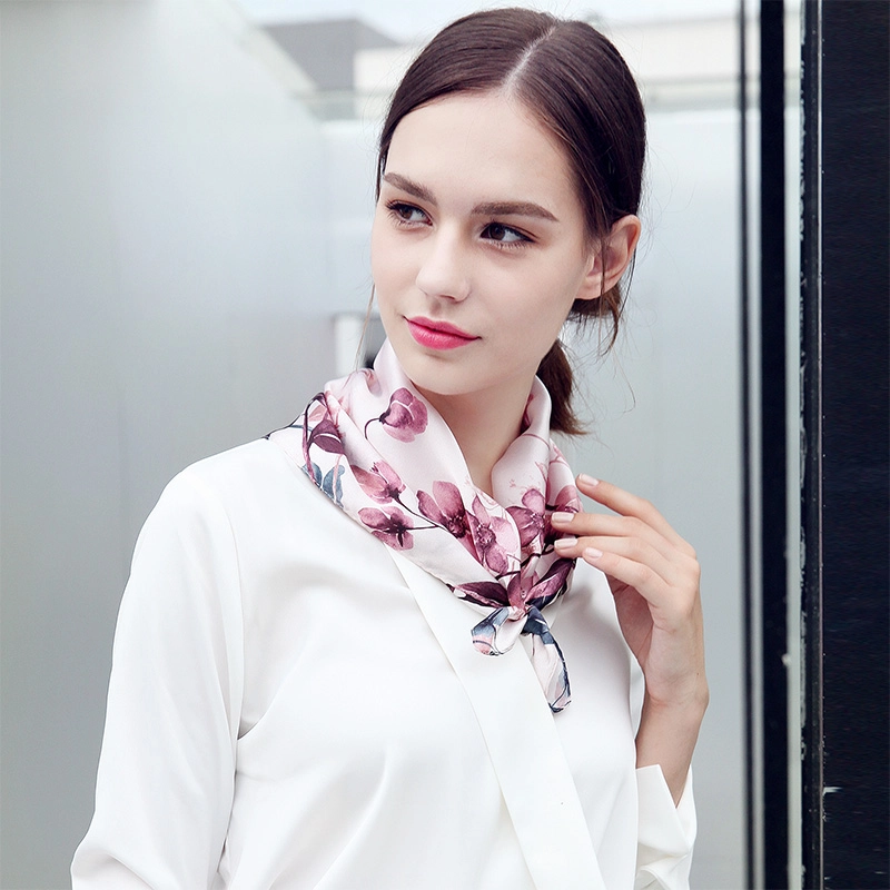 杭丝路 小方巾真丝素绉缎 丝巾 女款