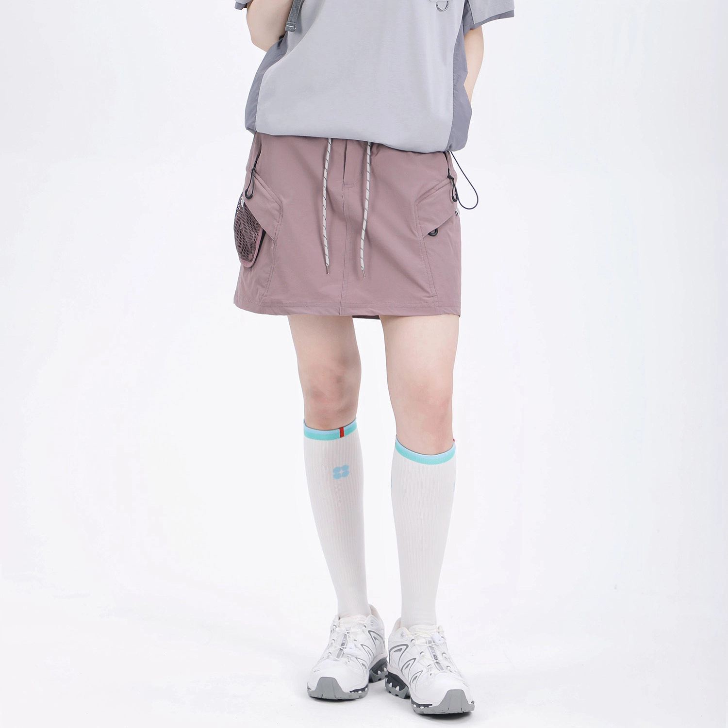 吉业重工 时尚简约速干口袋设计工装短裙 女款