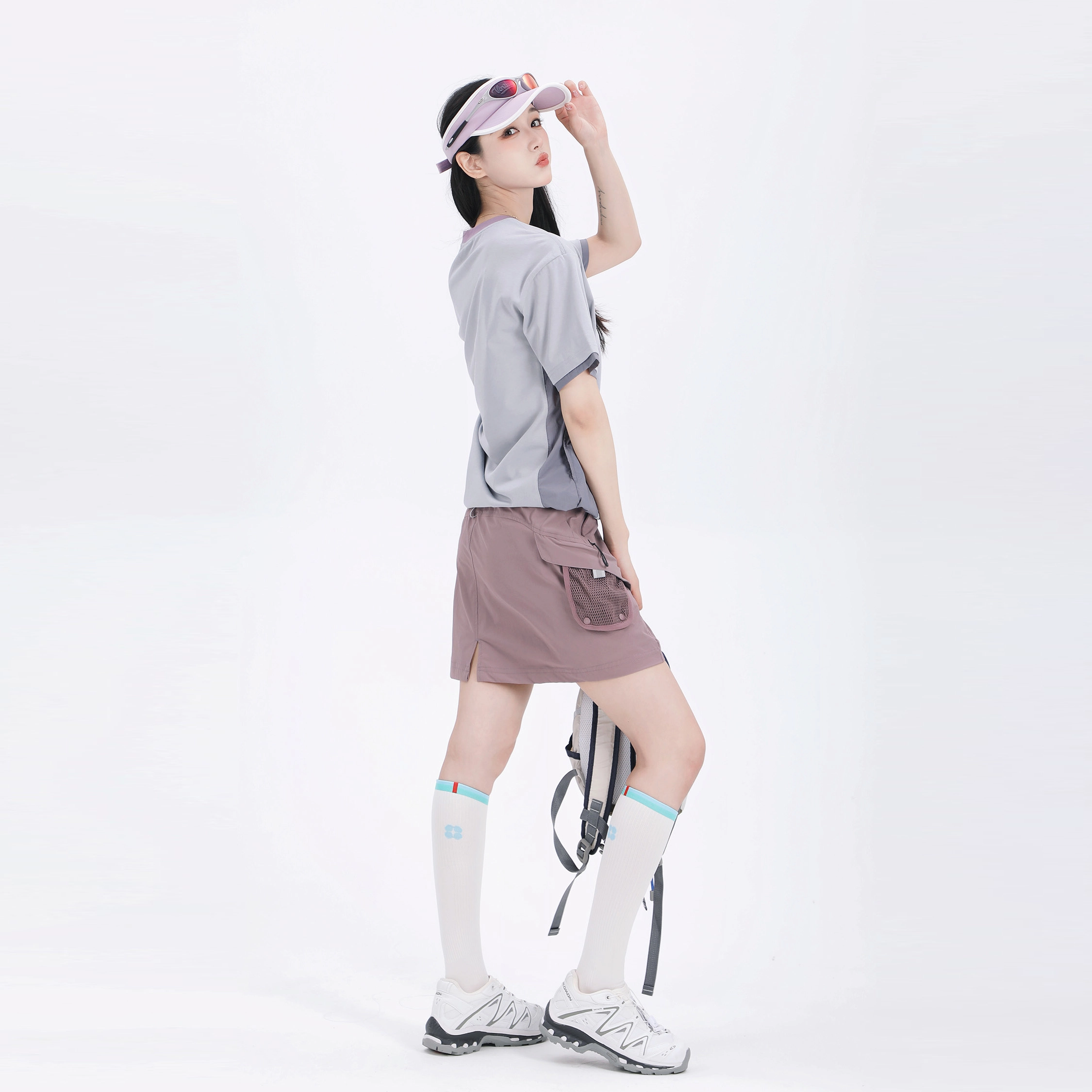 吉业重工 时尚简约速干口袋设计工装短裙 女款