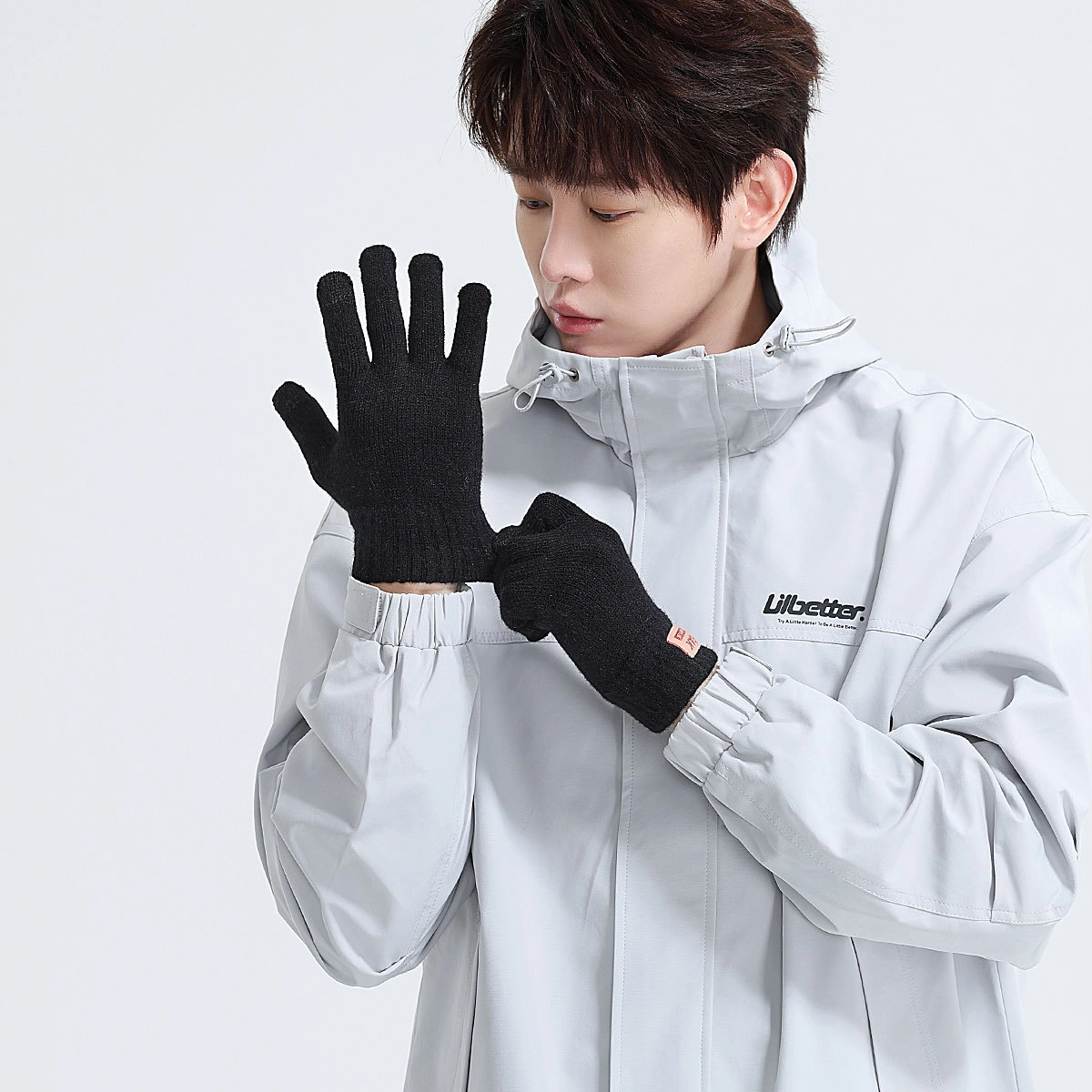 匹克 冬季保暖防寒防风骑车运动滑雪骑行针织可手机触屏 腈纶 绒线手套 男女同款情侣款