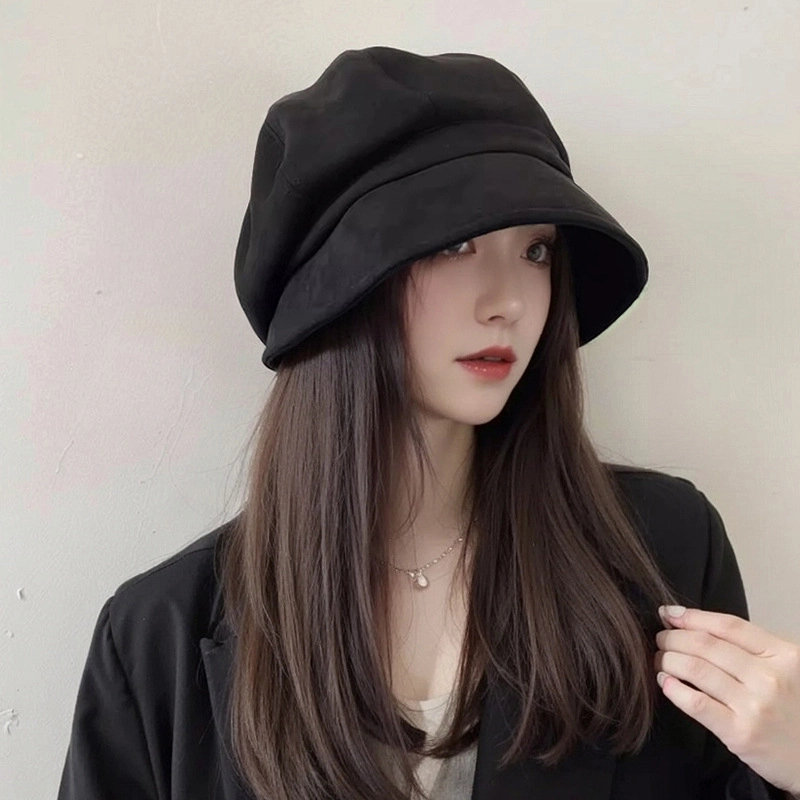 佩洛依 文艺简约百搭 显脸小休闲纯色 涤棉 贝雷帽 女款