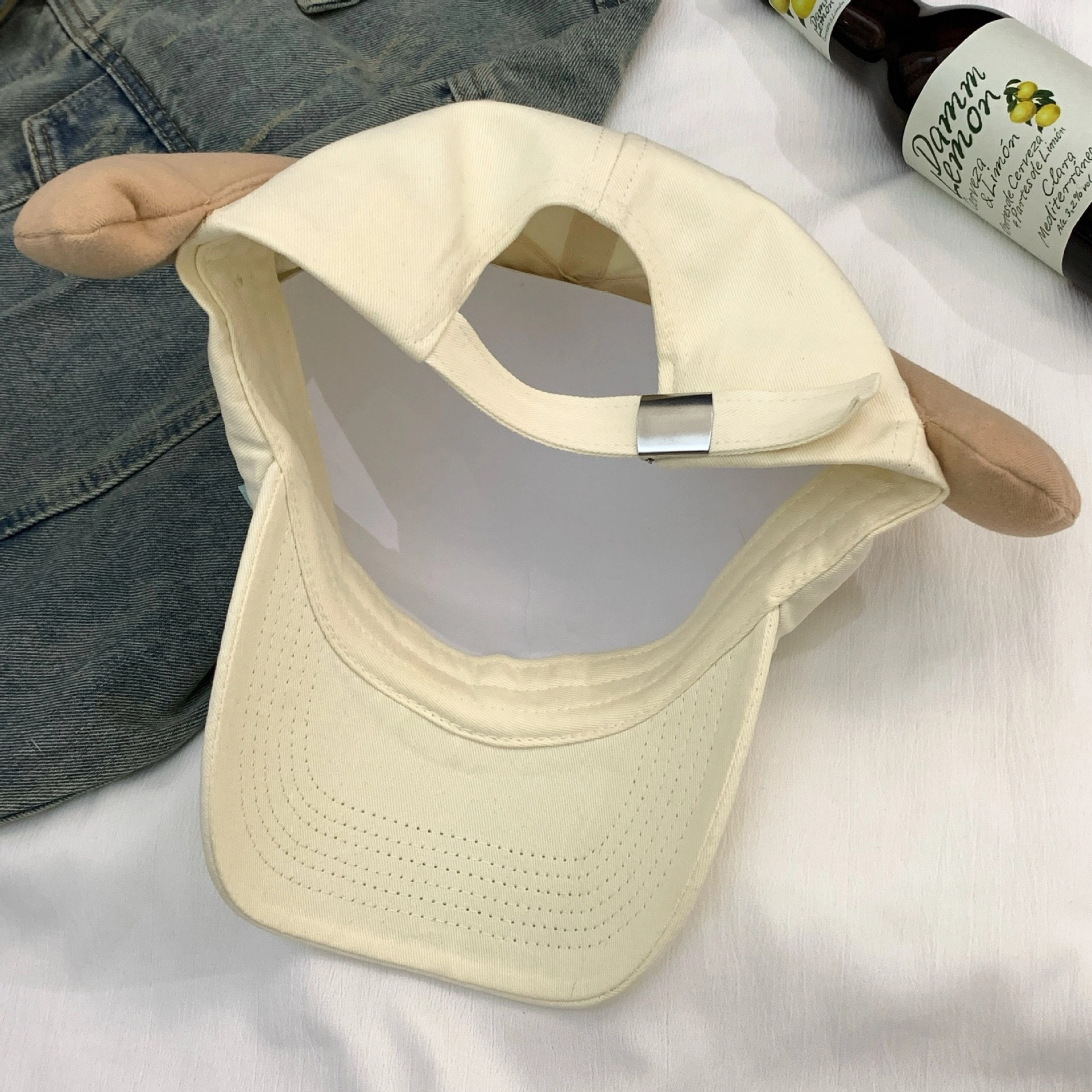 佩洛依 显脸小可爱樱桃小熊耳朵 甜美 时尚百搭出游旅行 聚酯纤维 鸭舌帽 男女同款情侣款