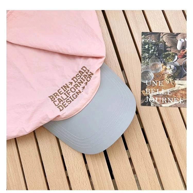 佩洛依 个性拼色速干头巾绑带刺绣出游遮阳防晒时尚百搭 聚酯纤维 鸭舌帽 男女同款情侣款