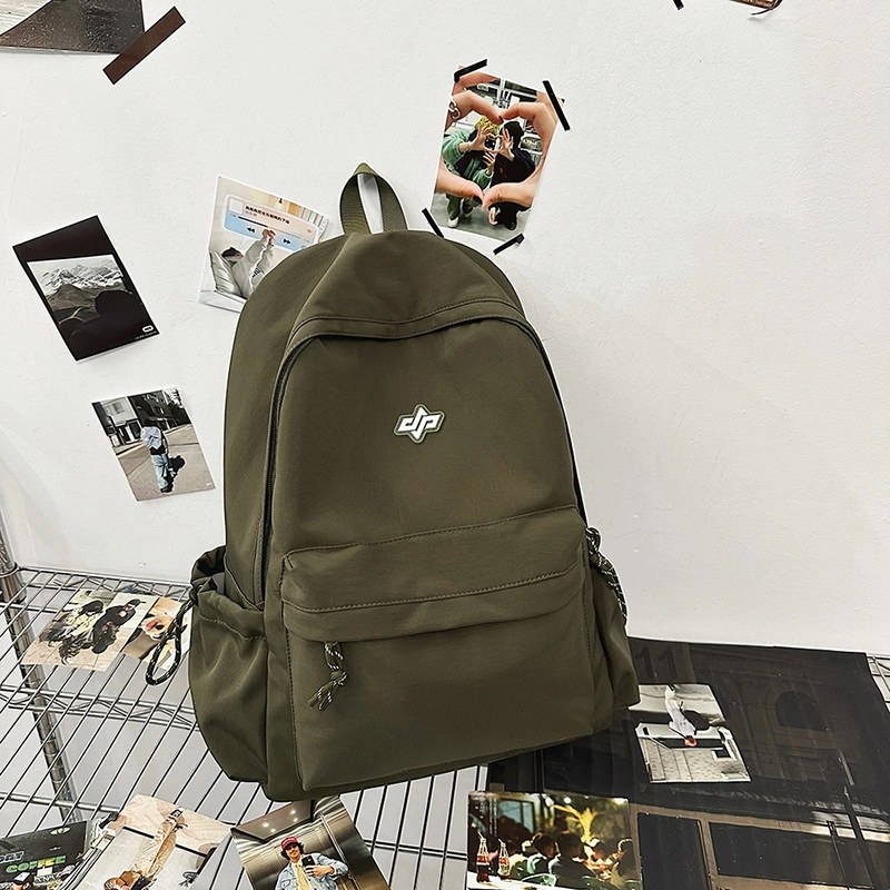 爱尔绅特 休闲简约大容量书包轻便背包轻便高颜值校园学生质感小清新 尼龙 双肩包 男女同款情侣款 多色