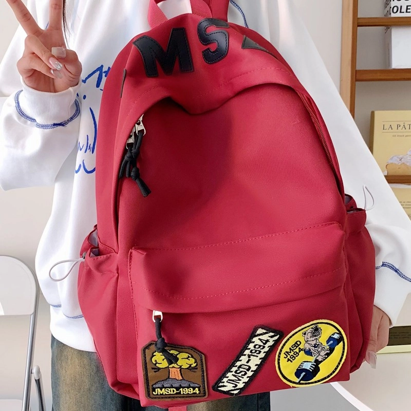 爱尔绅特 字母轻便大容量校园学生舒适休闲书包简约运动旅行背包 尼龙 双肩包 男女同款情侣款 多色