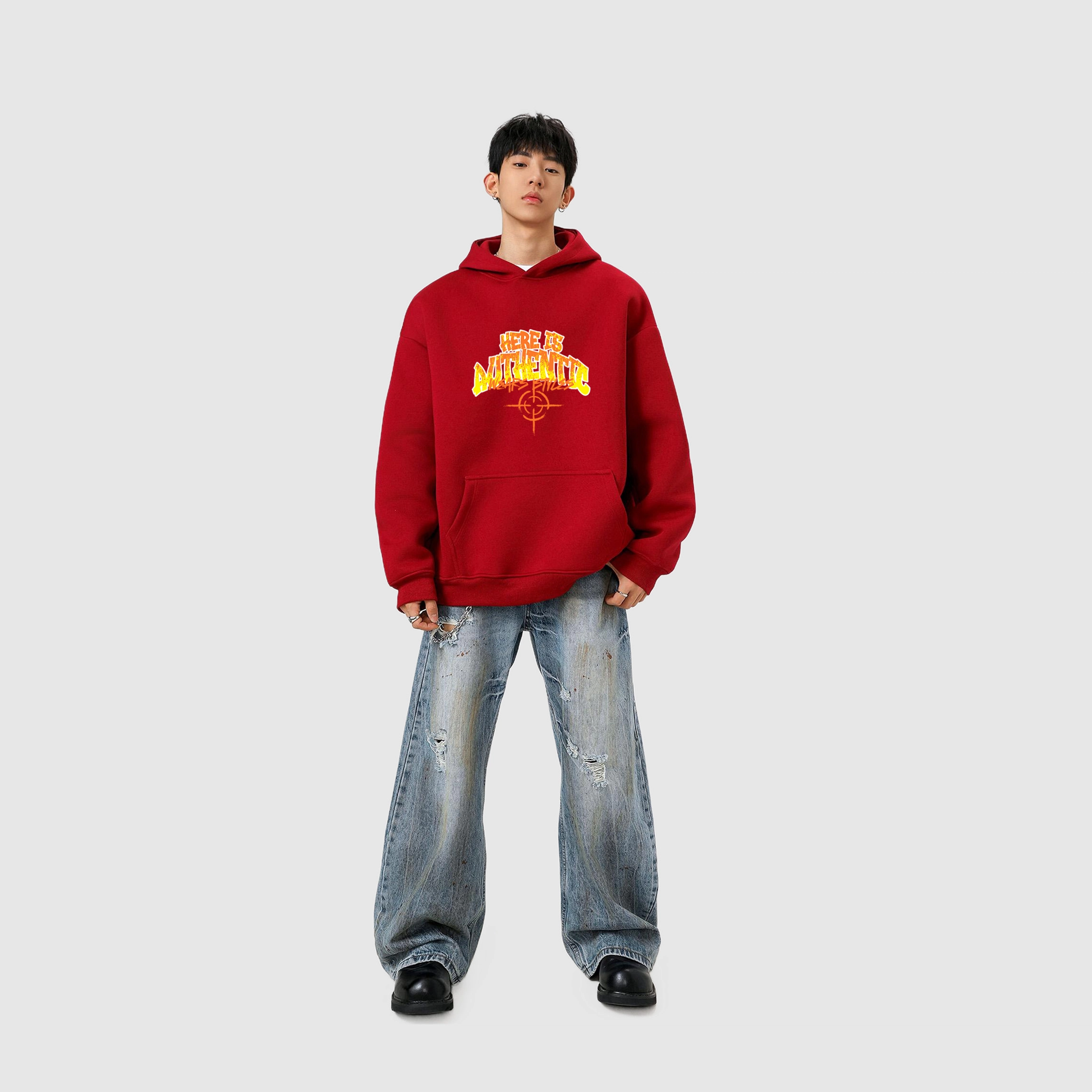 棉基因 早秋男生街头涂鸦嘻哈摇滚朋克风帽子高街潮牌经典国潮辣妹韩系女潮男青少年复古男装户外通勤慵懒风基础款打底连帽卫衣 男女同款