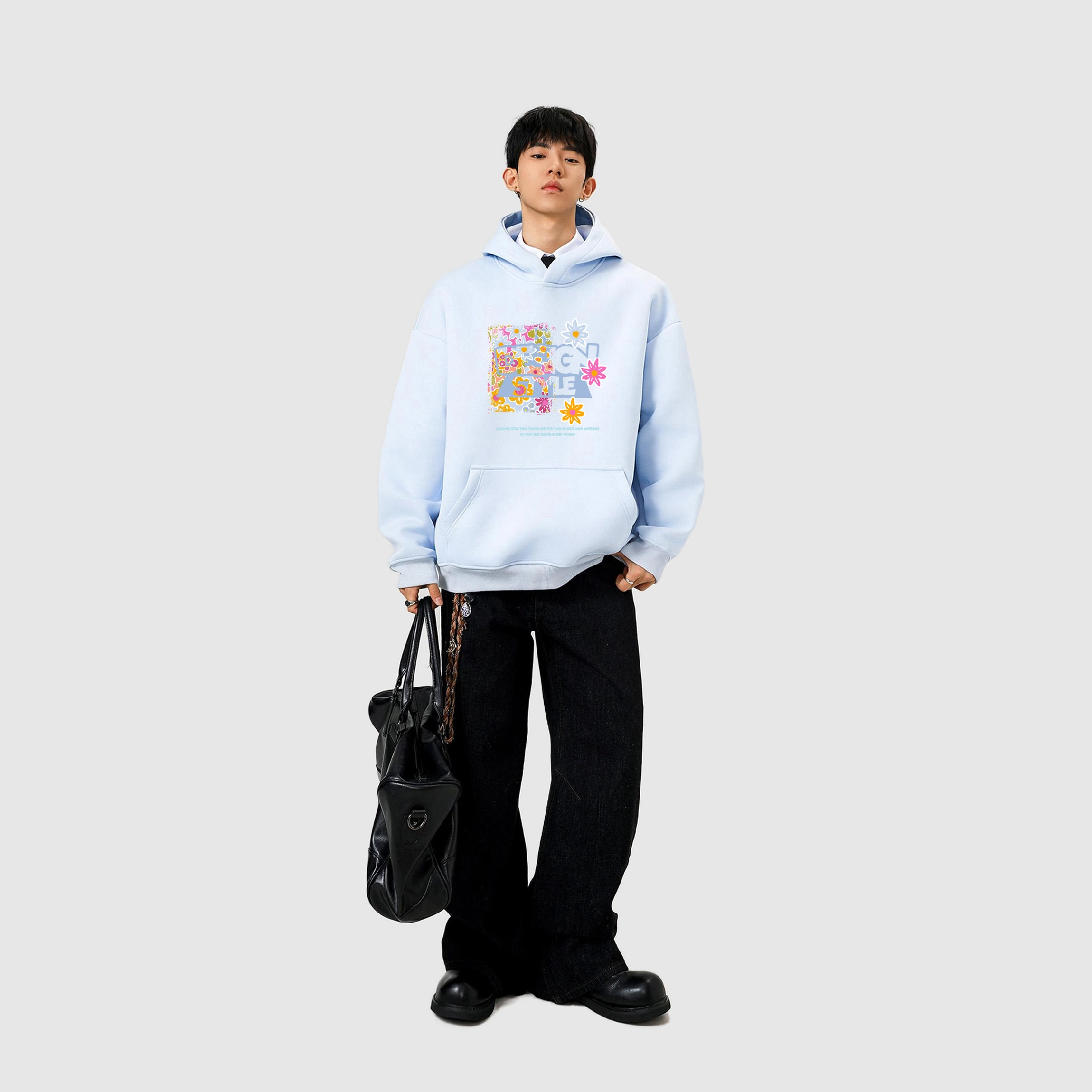 棉基因 早秋马卡龙色系少女心氛围感男生帽子高街潮牌经典国潮辣妹韩系女潮男青少年复古男装户外通勤慵懒风基础款打底连帽卫衣 男女同款