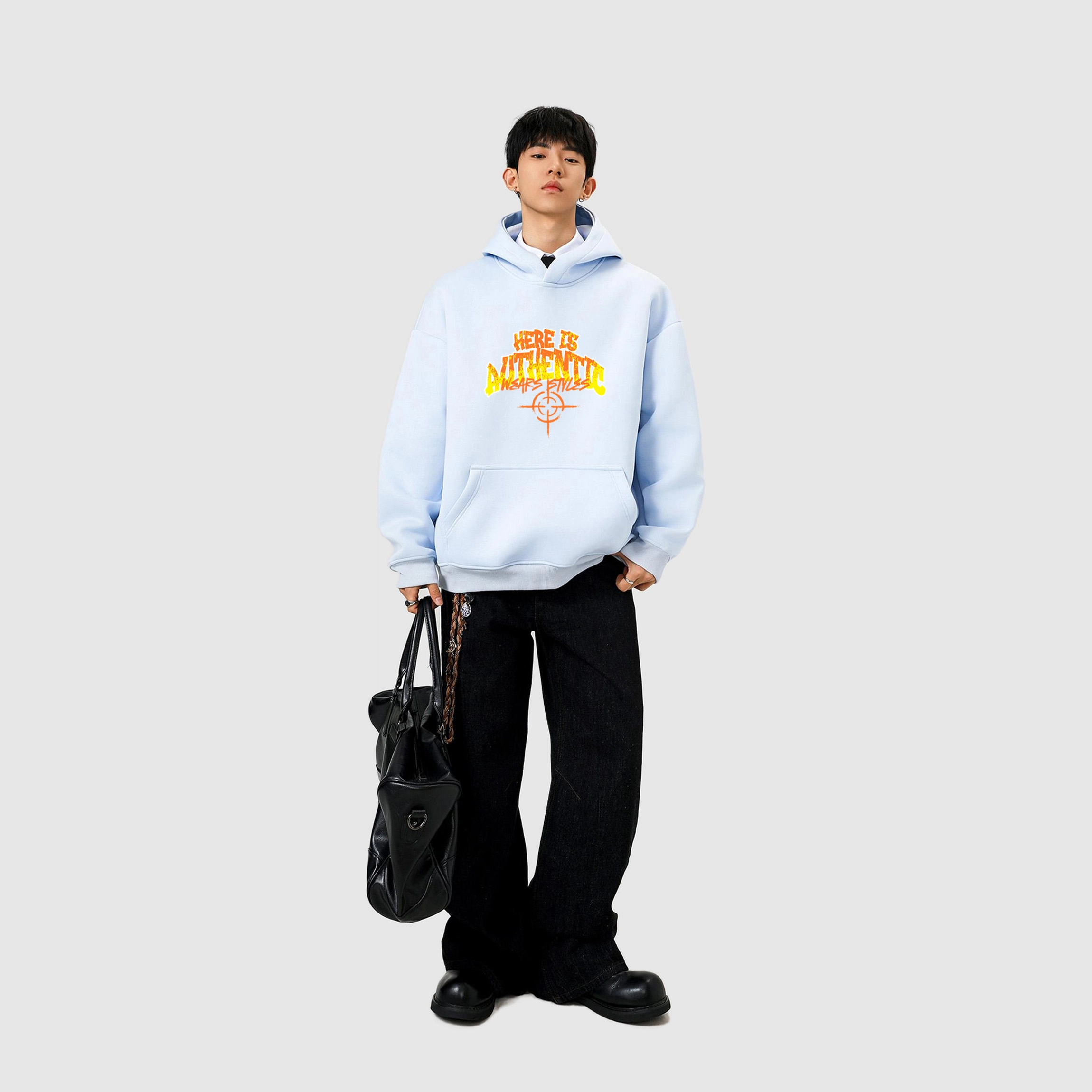 棉基因 早秋男生街头涂鸦嘻哈摇滚朋克风帽子高街潮牌经典国潮辣妹韩系女潮男青少年复古男装户外通勤慵懒风基础款打底连帽卫衣 男女同款