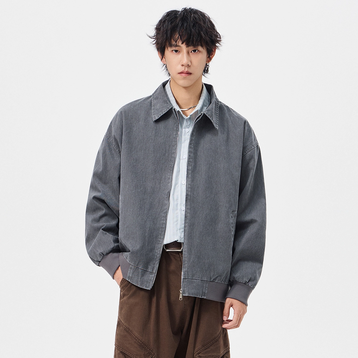 棉基因 冬季重工老钱风欧美高街情侣款洋气底特律上衣小众潮流时尚短款潮酷痞帅韩系女穿搭运动户外登山中长款男装夹克外套 男女同款