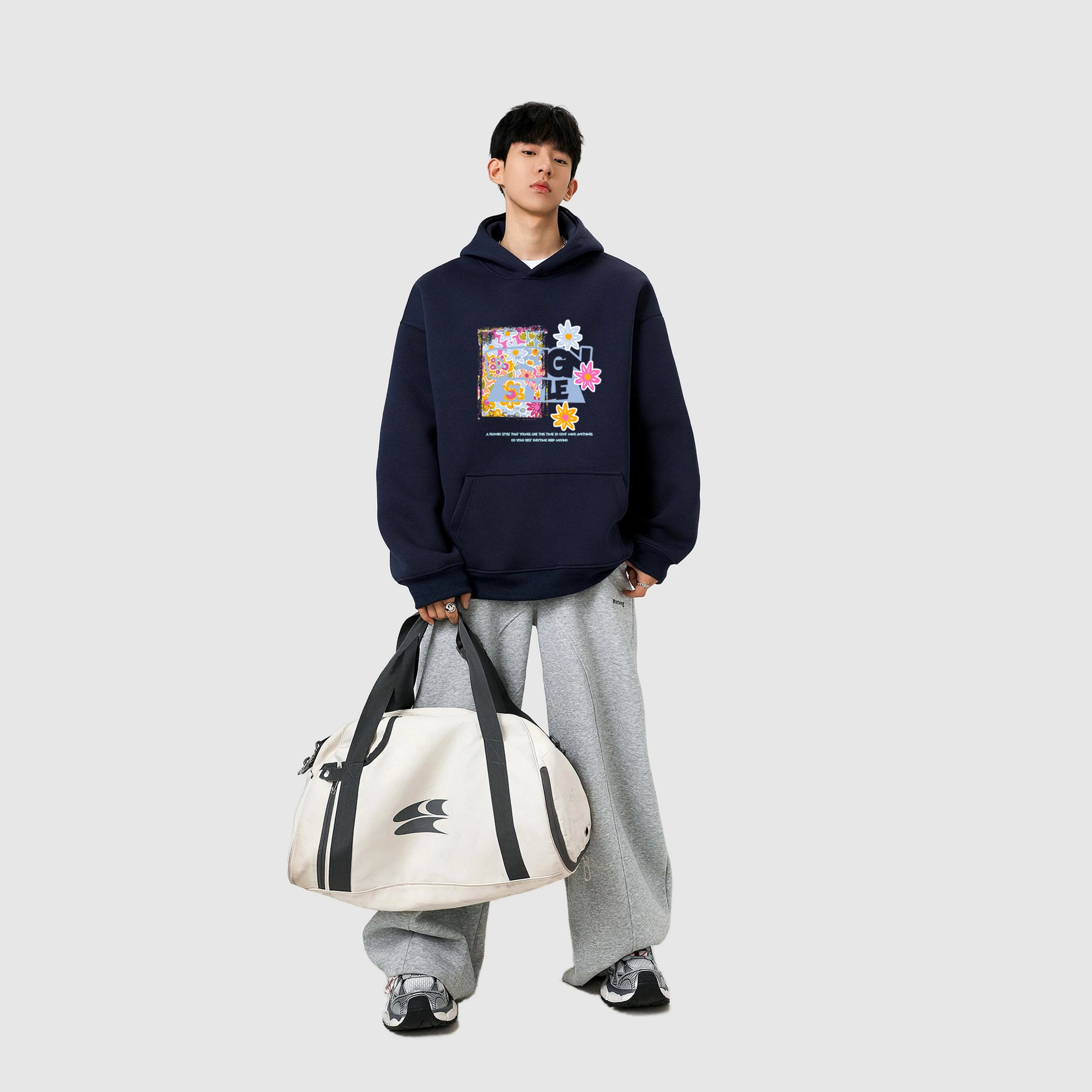 棉基因 早秋马卡龙色系少女心氛围感男生帽子高街潮牌经典国潮辣妹韩系女潮男青少年复古男装户外通勤慵懒风基础款打底连帽卫衣 男女同款