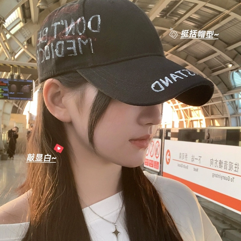 浪莎 时尚字母涂鸦潮流百搭 棉 鸭舌帽 男女同款情侣款