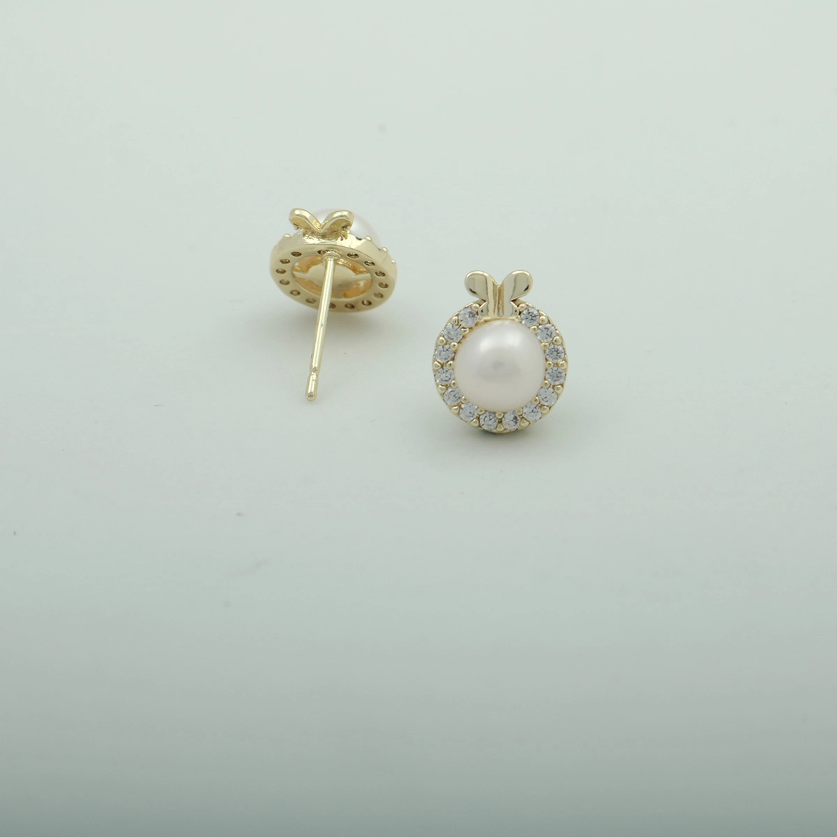 品彩 蝴蝶高级感 轻奢年轻气质 淡水珍珠 耳环 女款