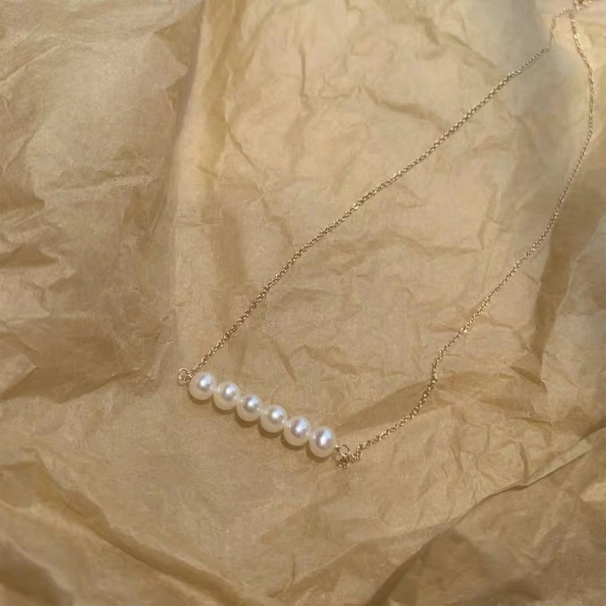 品彩 轻奢高级感 气质时尚 简约百搭 锁骨链 淡水 珍珠 项链 女款