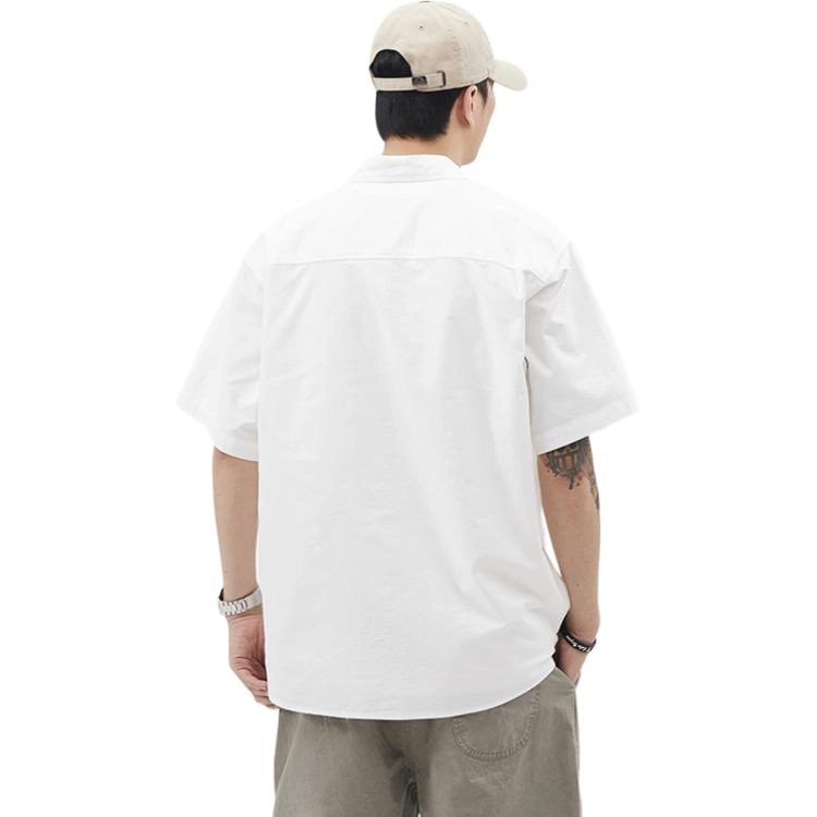 希越 日系简约潮牌翻领短袖衬衫 男款