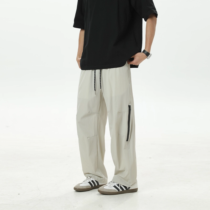 希越 山系机能风拉链直筒裤休闲裤 男款