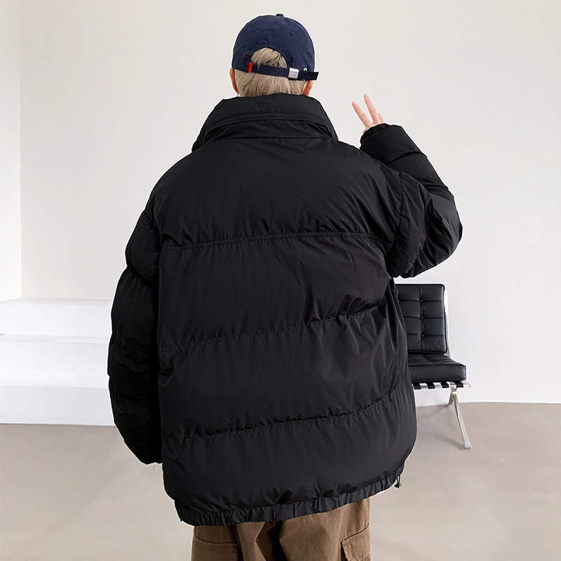 极限涡轮 简约撞色面包服保暖个性高级感外套棉服 男女同款 灰蓝色