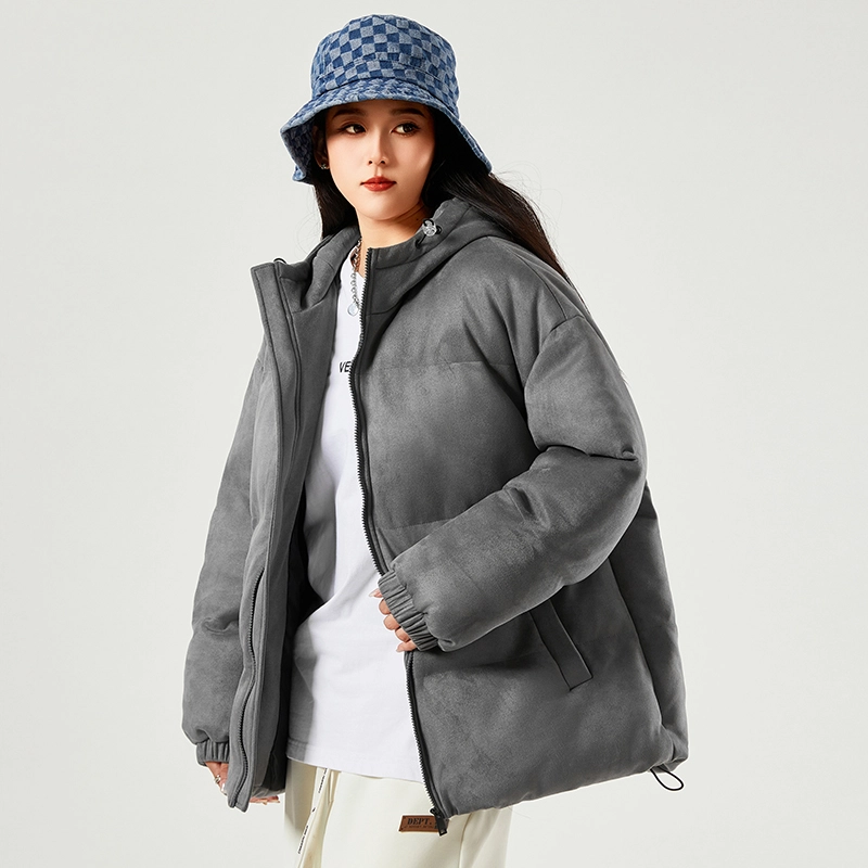 极限涡轮 美式复古街头时尚重磅连帽百搭防风加厚保暖面包服棉服 男女同款