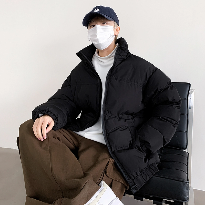 极限涡轮 简约撞色面包服保暖个性高级感外套棉服 男女同款 灰蓝色