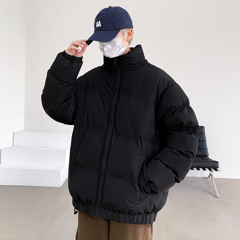 极限涡轮 简约撞色面包服保暖个性高级感外套棉服 男女同款 灰蓝色