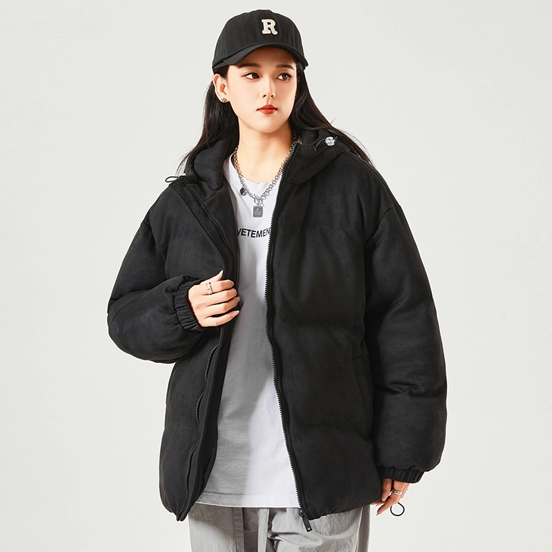 极限涡轮 美式复古街头时尚重磅连帽百搭防风加厚保暖面包服棉服 男女同款