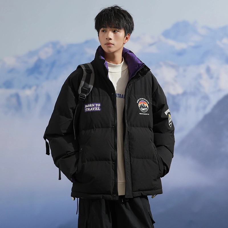 极限涡轮 美式简约工装舒适百搭宽松立领个性潮流棉服 男女同款