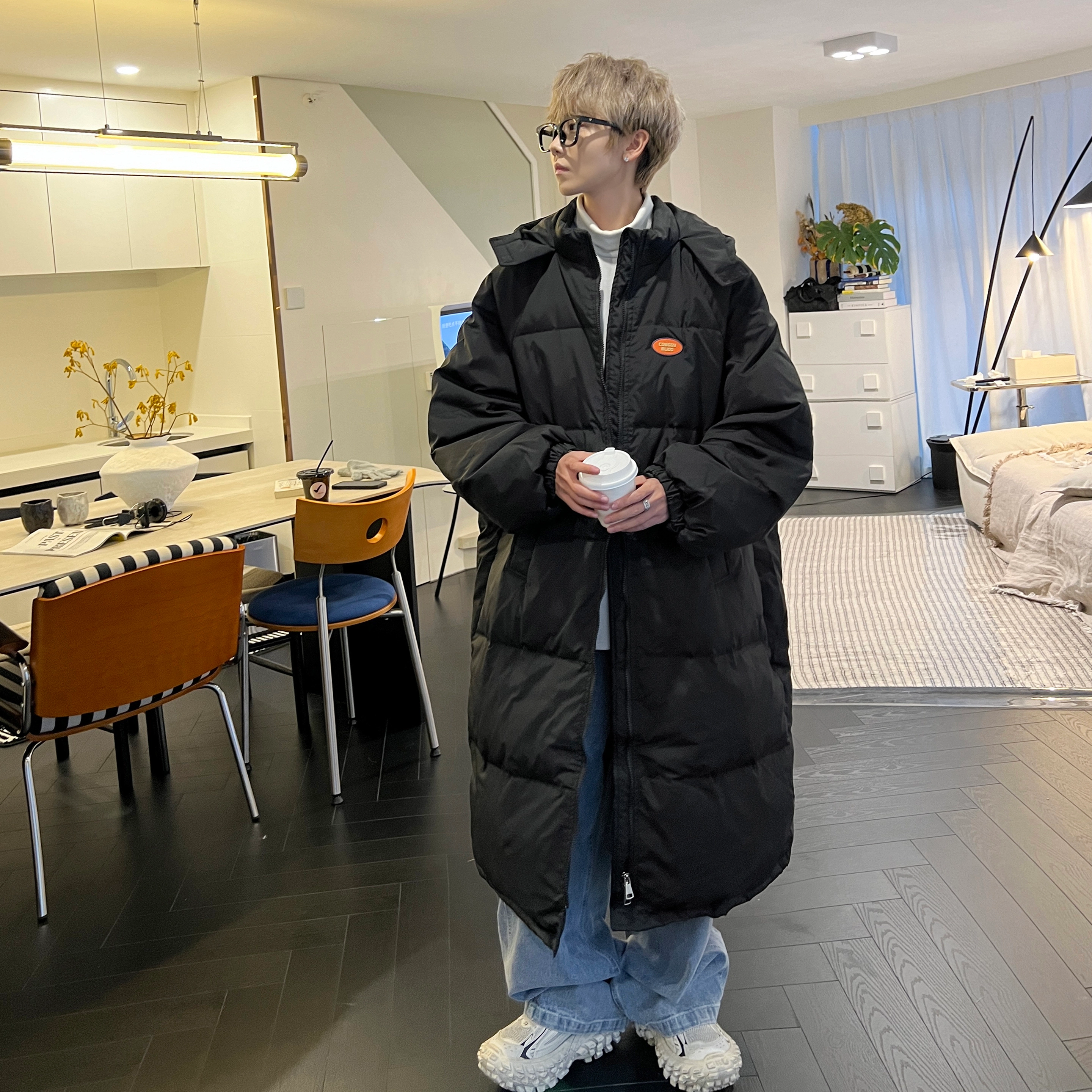 极限涡轮 美式街头风加厚连帽面包服棉服 男女同款