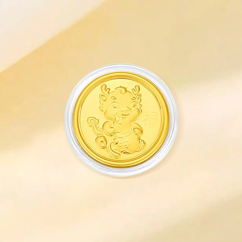 鸳鸯金楼 十二生肖 储蓄收藏 足金 一口价 金片 男女同款情侣款
