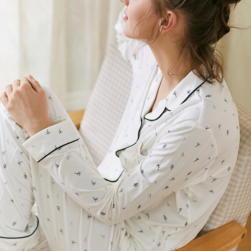 弗利少女 亲肤棉质舒适透气情侣家居服睡衣套装 春秋季 家居套装 女款