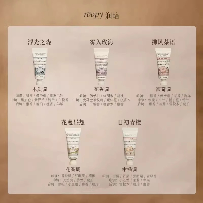 润培 诗境乐境护手霜套盒 香氛植萃滋润保湿 礼盒装