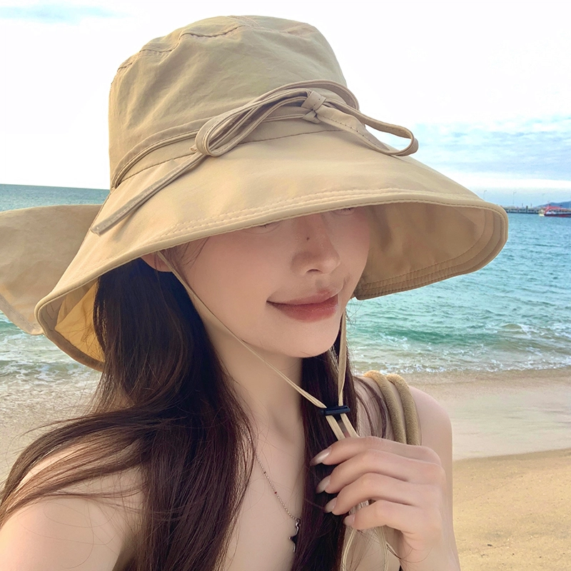 艾佳微 遮脸大披肩太阳防风骑车遮阳百搭海边度假游玩 聚酯纤维 渔夫帽 男女同款情侣款