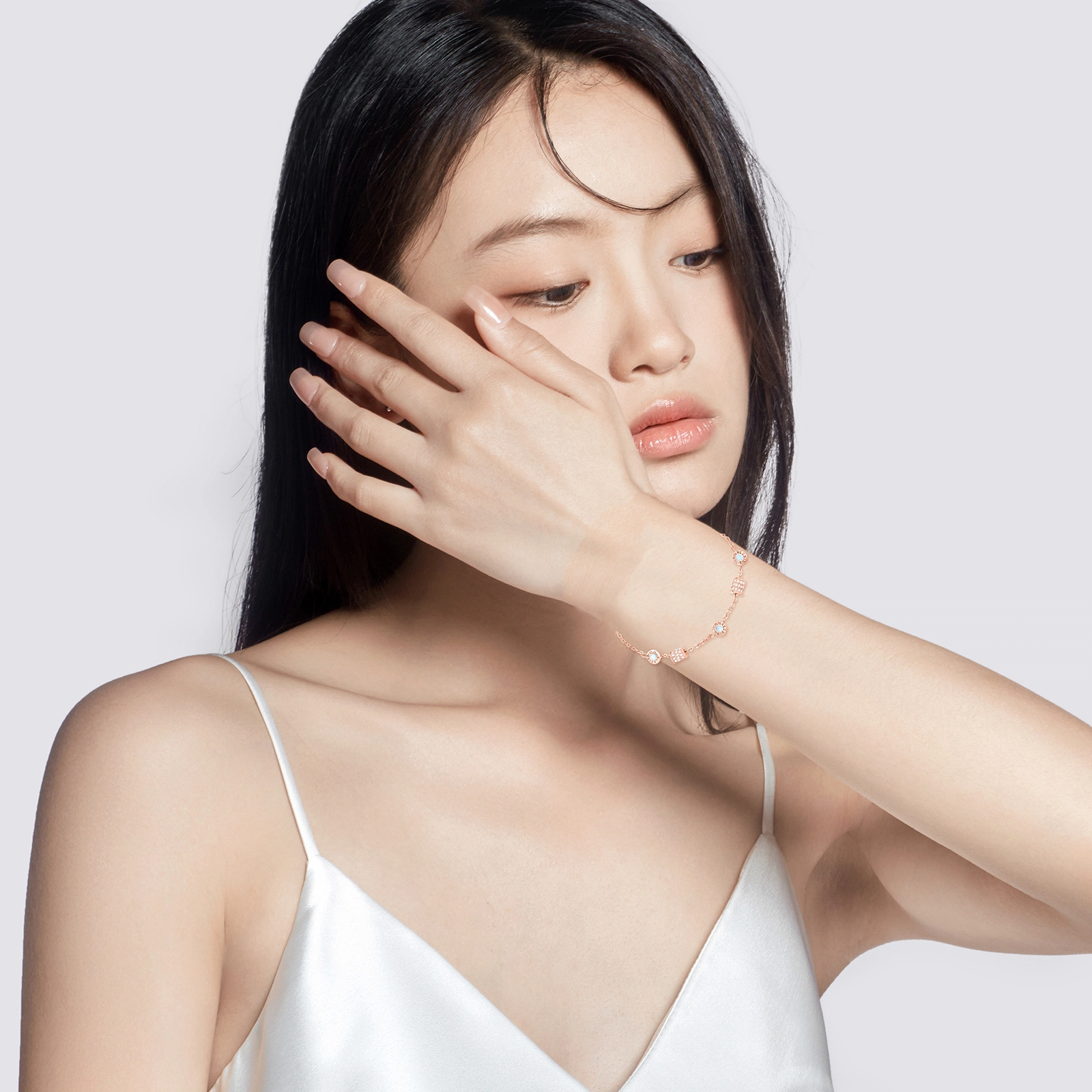 【发光小蛮腰】 老银坊 夜光罗马环  欧美风轻奢个性高级感首饰 气质经典通勤配饰 足银 手链 女款