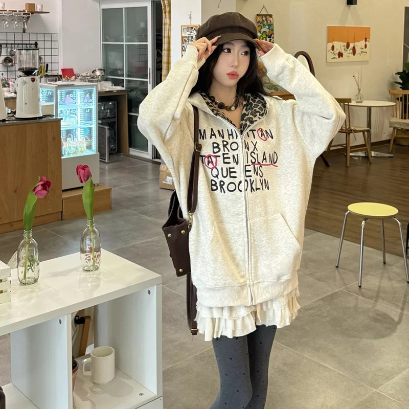 玉儿恋 美式复古高街风连帽潮牌服饰时尚百搭卫衣 男女同款