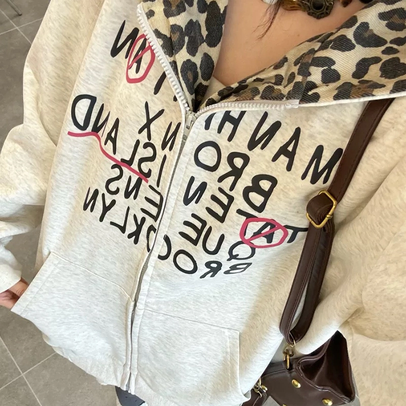玉儿恋 美式复古高街风连帽潮牌服饰时尚百搭卫衣 男女同款