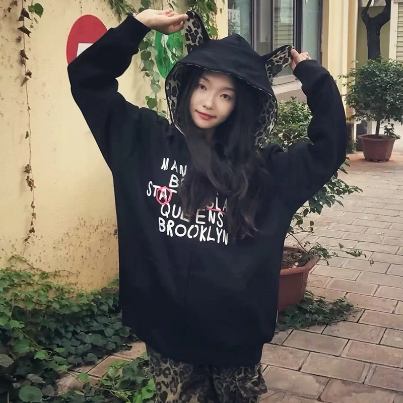 玉儿恋 美式复古高街风连帽潮牌服饰时尚百搭卫衣 男女同款