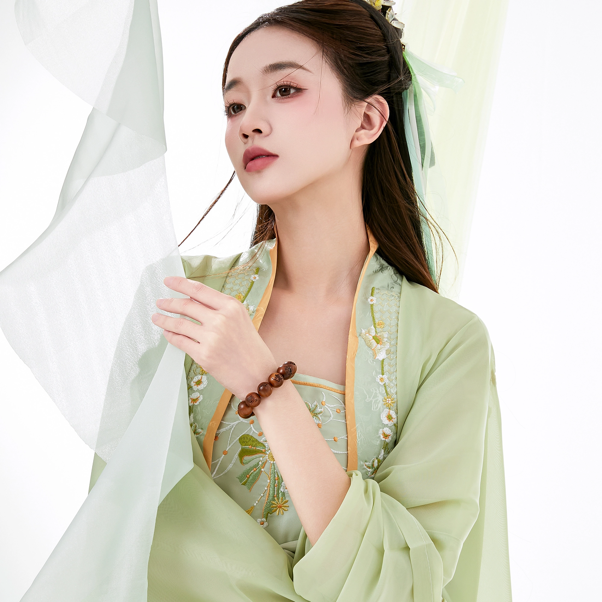 唐之饰 灵韵系列 十字天经串珠复古 国潮 文玩 转运珠吉祥平安纳福典雅精致 木作 手串 男女同款情侣款 檀木 精美礼盒