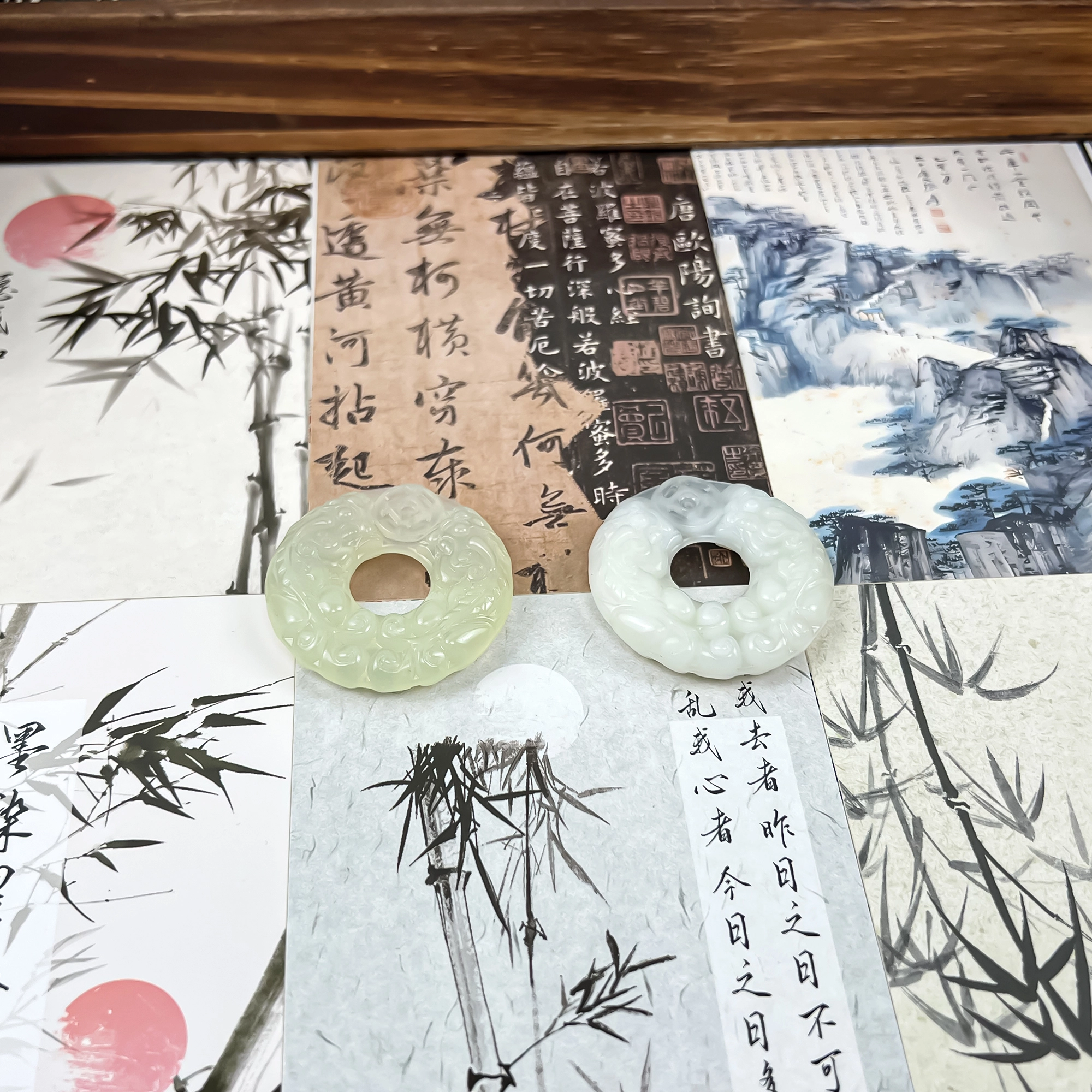 唐之饰 招财纳福双貔貅平安扣 新中式国潮古风 聚财吞金兽小众轻奢设计 岫玉（蛇纹石玉） 项链 男女同款情侣款