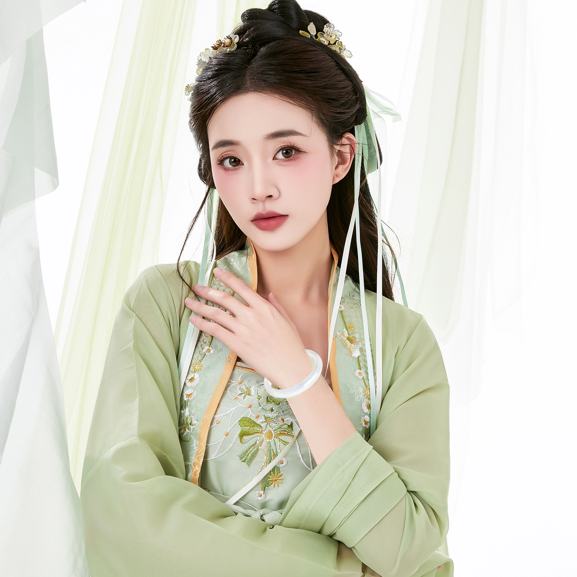 【精品附证书】 唐之饰 白月光荔枝冻美人镯 新中式国风旗袍汉服小众百搭显白 古香古色 高质量保证 假一赔三 玉髓 玉石手镯 女款