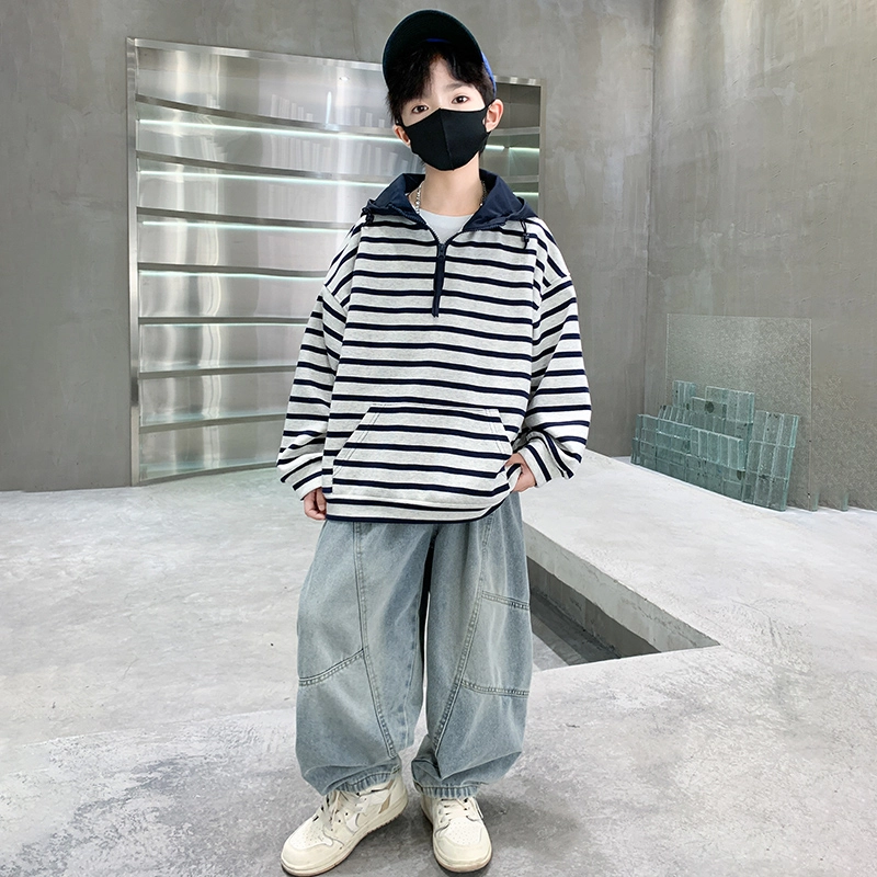 浪莎卫衣 时尚舒适亲肤简约百搭 浅灰色 儿童款