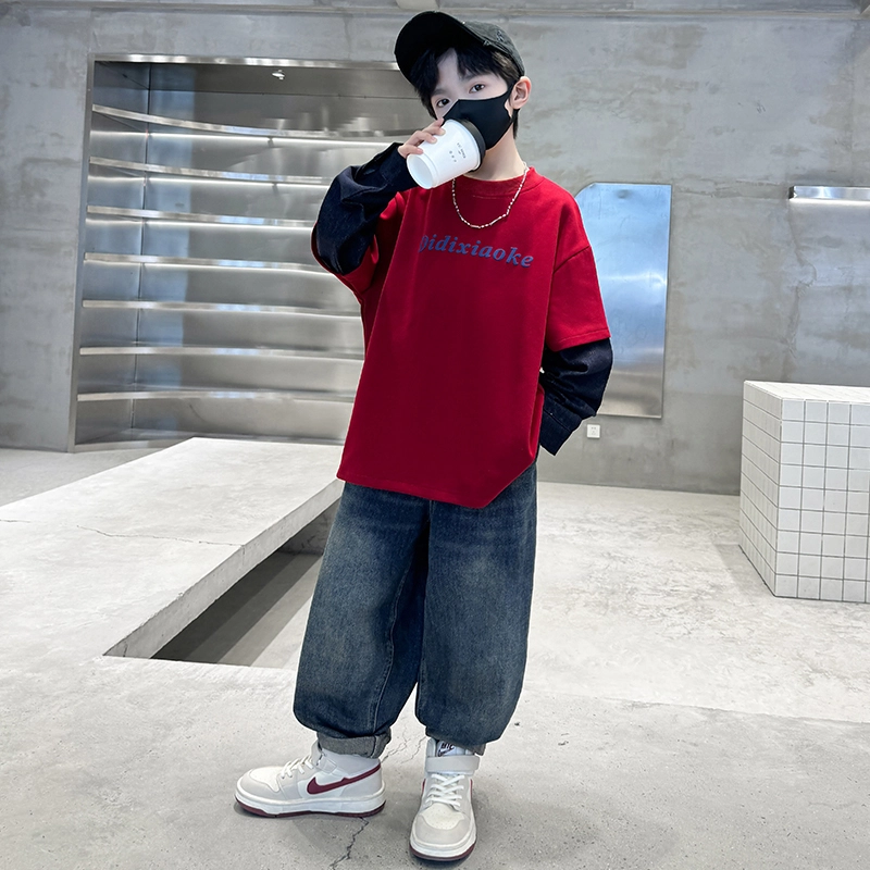 浪莎卫衣 舒适亲肤百搭休闲 红色 儿童款