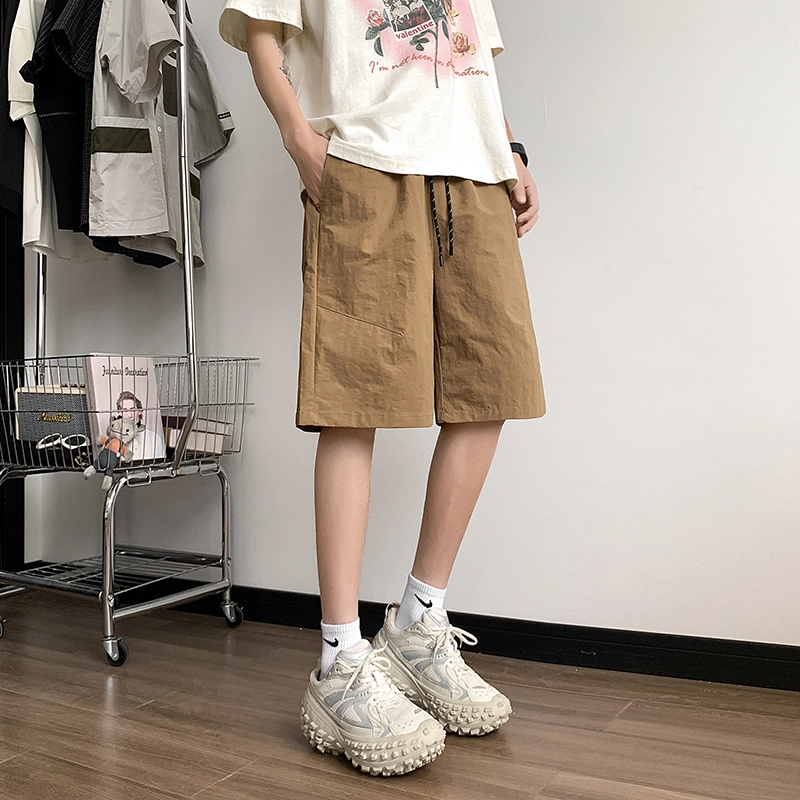大白鲨 美式复古时尚潮流简约风五分裤休闲短裤 男女同款