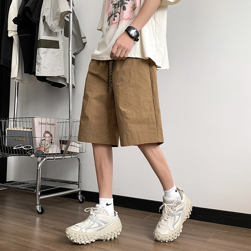 大白鲨 美式复古时尚潮流简约风五分裤休闲短裤 男女同款