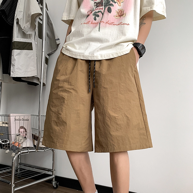大白鲨 美式复古时尚潮流简约风五分裤休闲短裤 男女同款