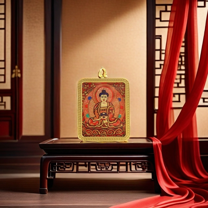 【福星高照交旺运】 睦珦 时招万里财 新藏式风八大守护神手绘唐卡 手工编织民族风复古 招财纳福#好运 合金 项链 男女同款情侣款