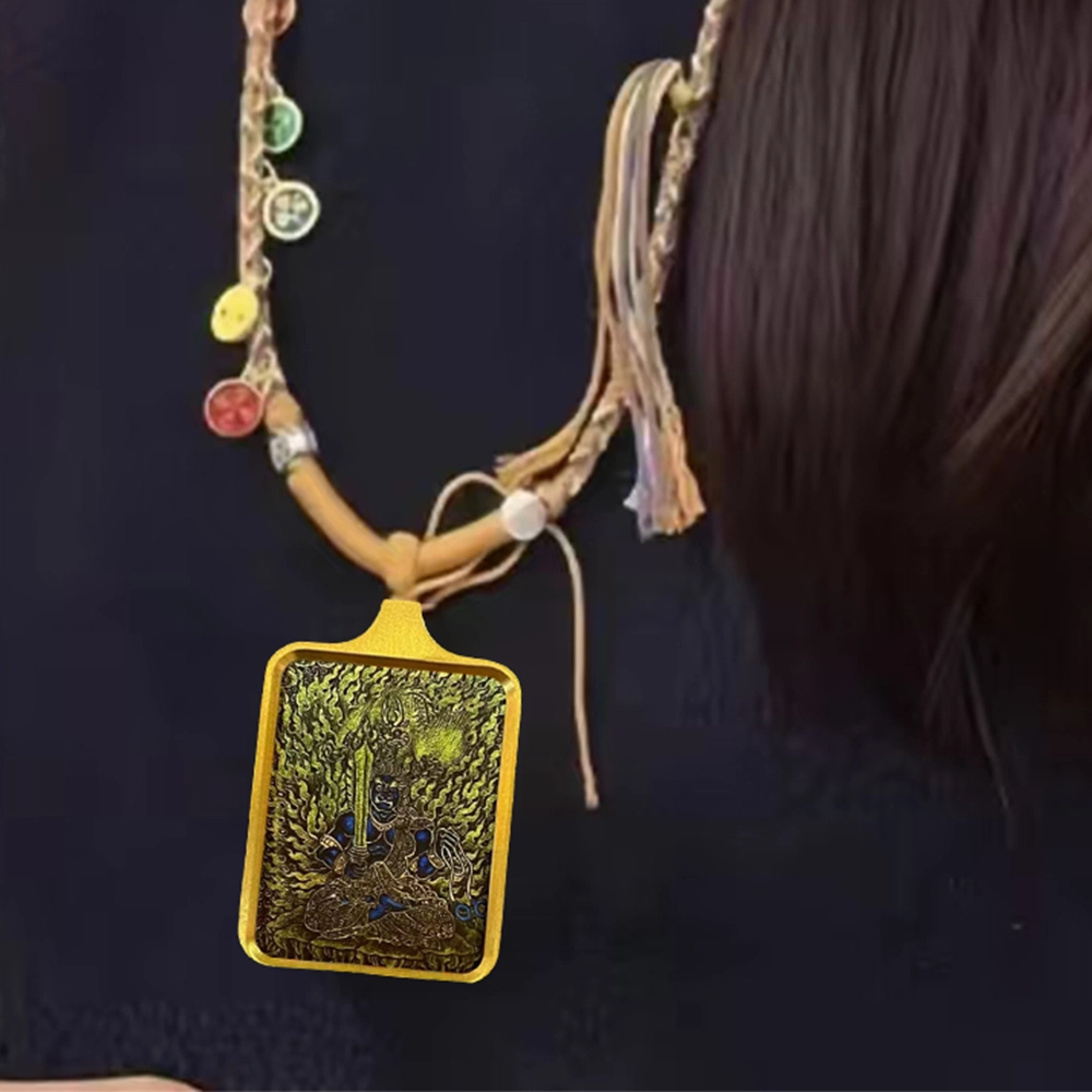 【财源滚滚都有路】 睦珦 时来运转 万事顺利年年红不动尊唐卡诸事顺利 福禄吉祥小众#好运 合金 项链 男女同款情侣款
