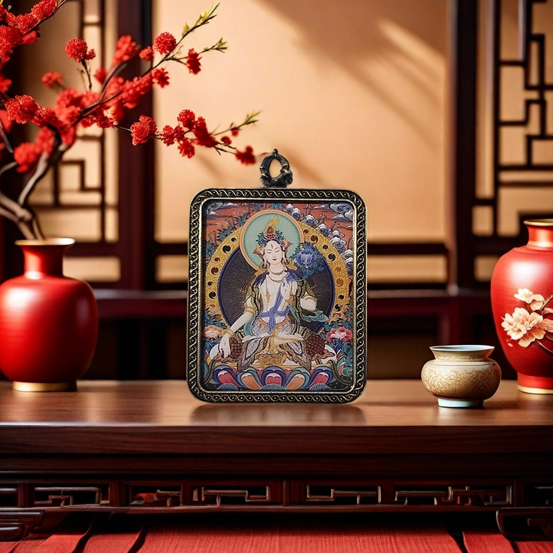 【五路财神来敲门】 睦珦 时来运转 万事顺利年年红唐卡诸事顺利 福禄吉祥小众#好运 合金 项链 男女同款情侣款